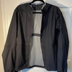 Medium black and gray interior rain hoodie